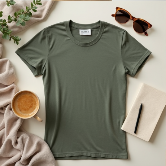 Evergreen Essentials Cotton Crew Tee