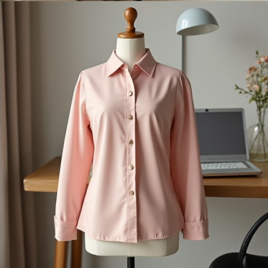 Elegant Back-Button Blouse