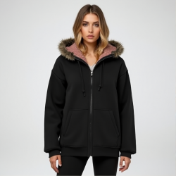 Cozy Luxe Faux Fur Lined Hoodie