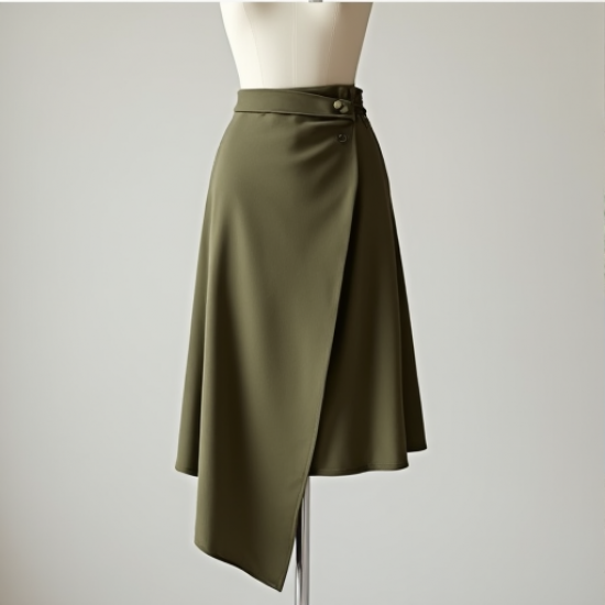 Elysian Asymmetric Wrap Skirt