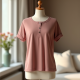 Chic Button Detail Henley Tee