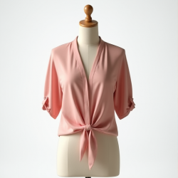 Chic Breeze Tie-Front Blouse