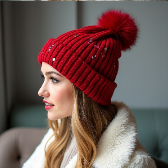 Glimmer Chic Sequin Beanie