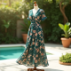 Elysian Elegance Empire Maxi Dress