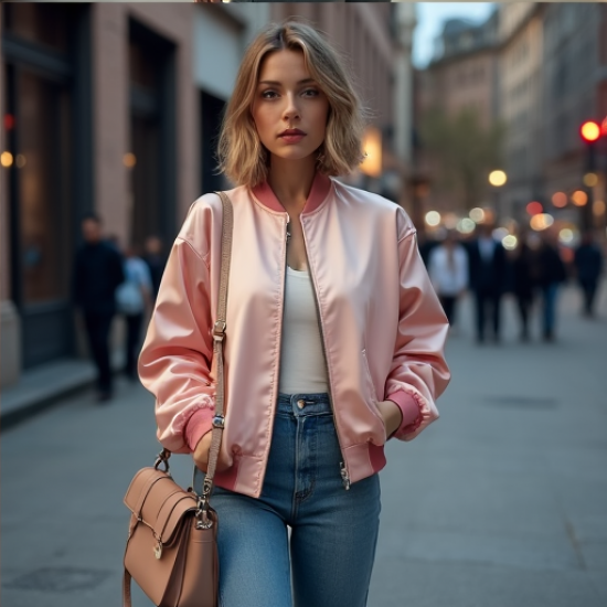 Luxe Satin Dream Bomber Jacket