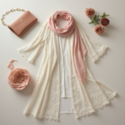 Ethereal Lace Duster Coat