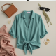 Chic Breeze Tie-Front Blouse
