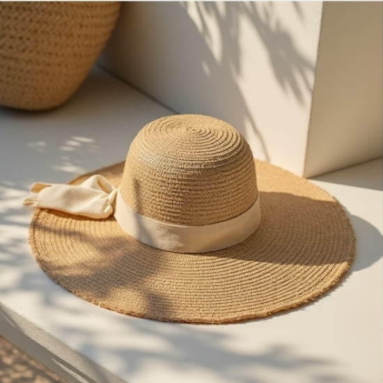 SunChic Raffia Straw Visor