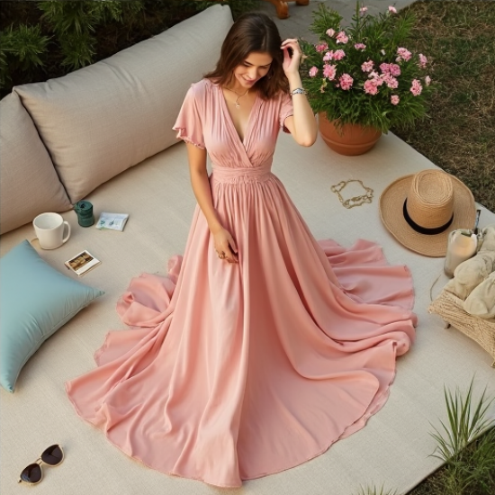 Elysian Elegance Empire Maxi Dress