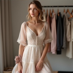 Ethereal Lace Duster Coat