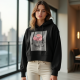 Urban Chic Cropped Graphic Hoodie