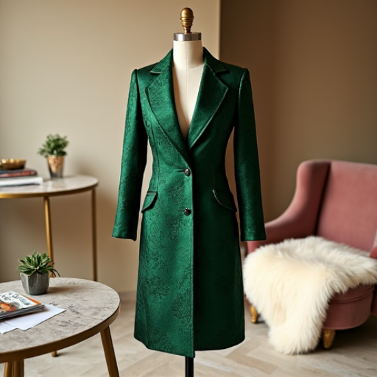 Elysian Elegance Brocade Evening Coat