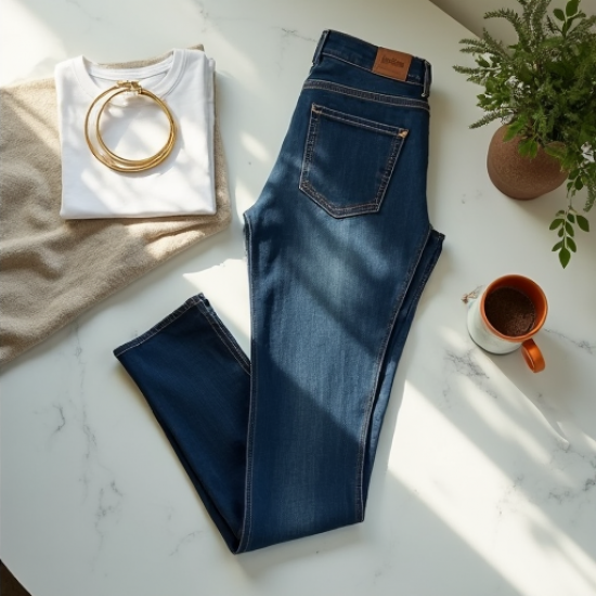 Evergreen Comfort Mid-Rise Straight Leg Jeans