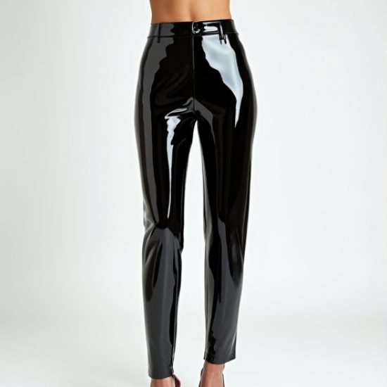 LuxeShine Women's Vinyl Trousers