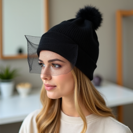 Elegance Veil Beanie