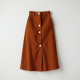 Chic Corduroy Button Skirt