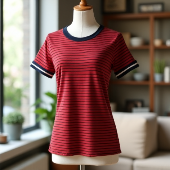 Chic Stripes Women's Ringer Tee