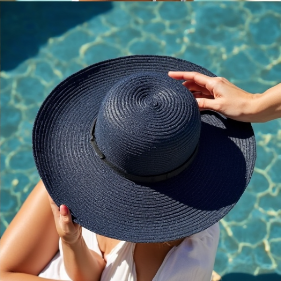 SunChic Wide Brim Straw Hat