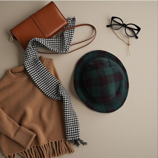Chic Heritage Plaid Beret