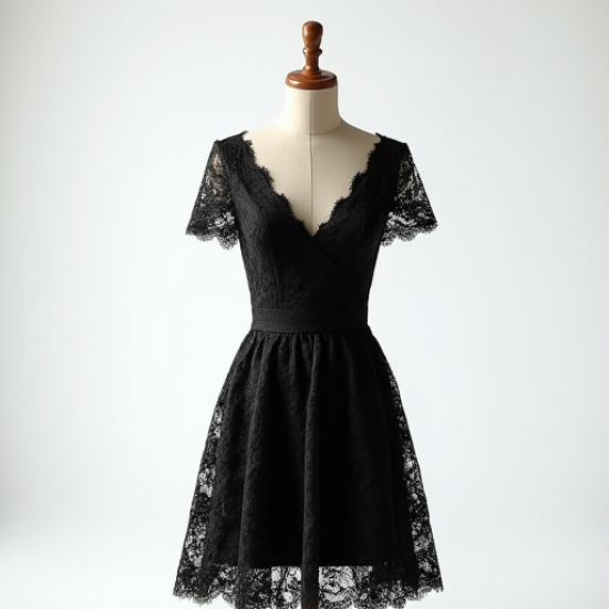 Elysian Elegance Lace Cocktail Dress