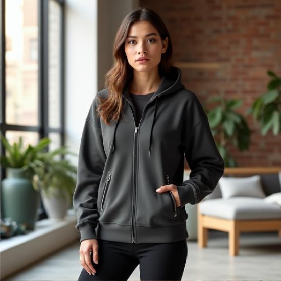Urban Chic Asymmetric Zip Hoodie
