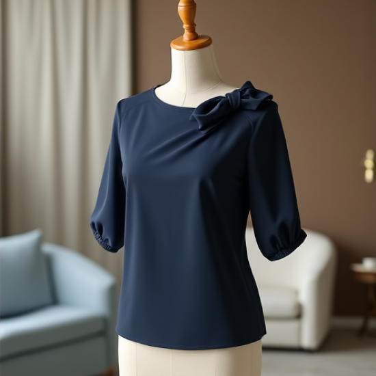 Elegant Charm Bow Detail Blouse