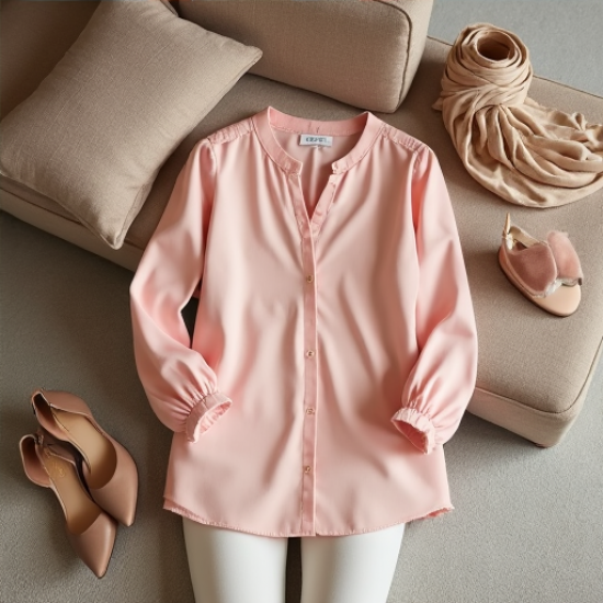 Elysian Elegance Beaded Yoke Blouse