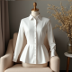 Chic Peplum Elegance Shirt